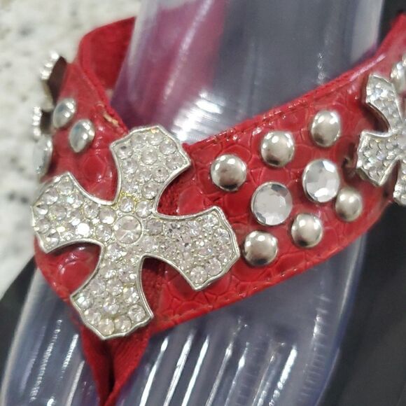Corkys red jeweled sandals , size 9 - Picture 7 of 7